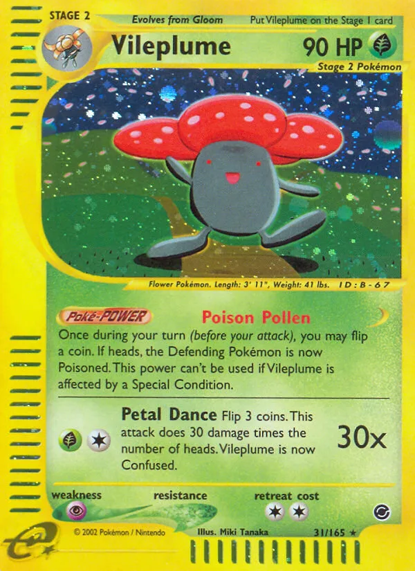 Vileplume #31 Expedition Base Set Pokemon card