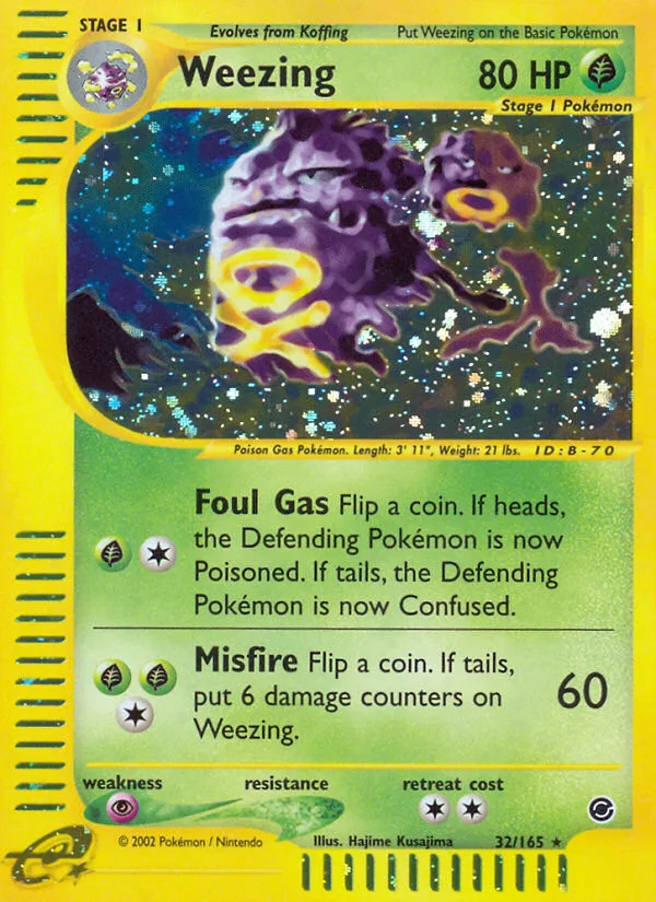 Weezing #32 Expedition Base Set Pokemon card