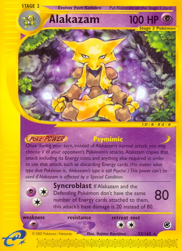 Alakazam #33 Expedition Base Set Pokemon card