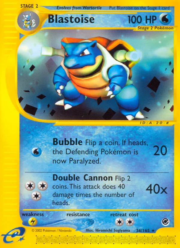 Blastoise #36 Expedition Base Set Pokemon card