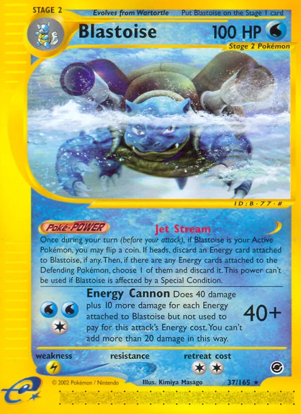 Blastoise #37 Expedition Base Set Pokemon card