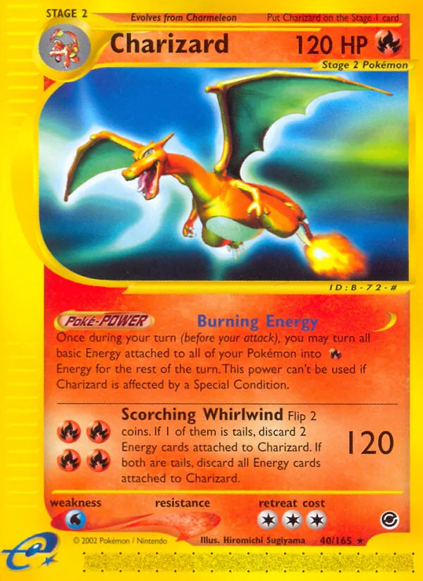 Charizard #40 Expedition Base Set Pokemon card