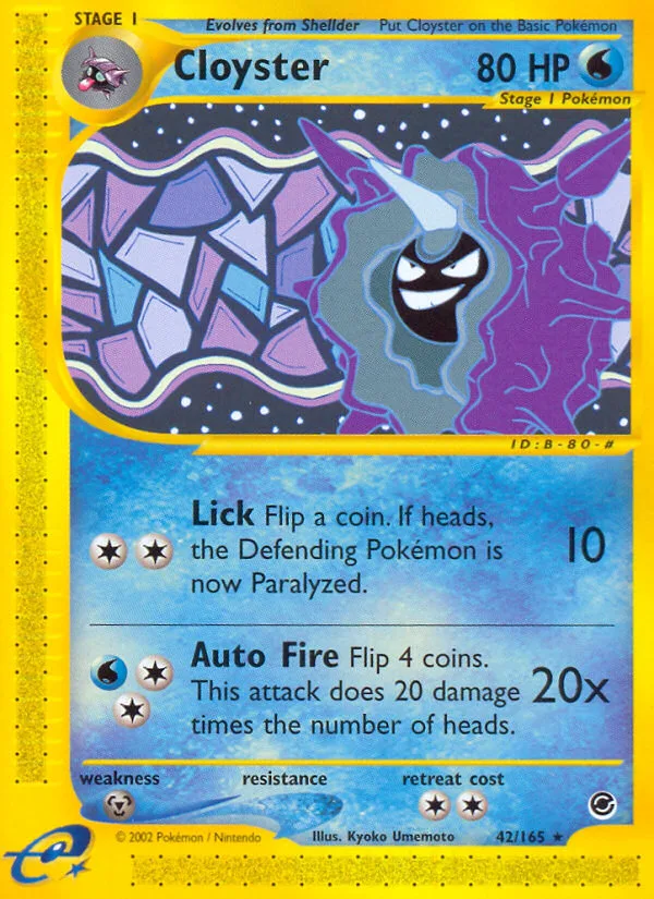 Cloyster #42 Expedition Base Set Pokemon card