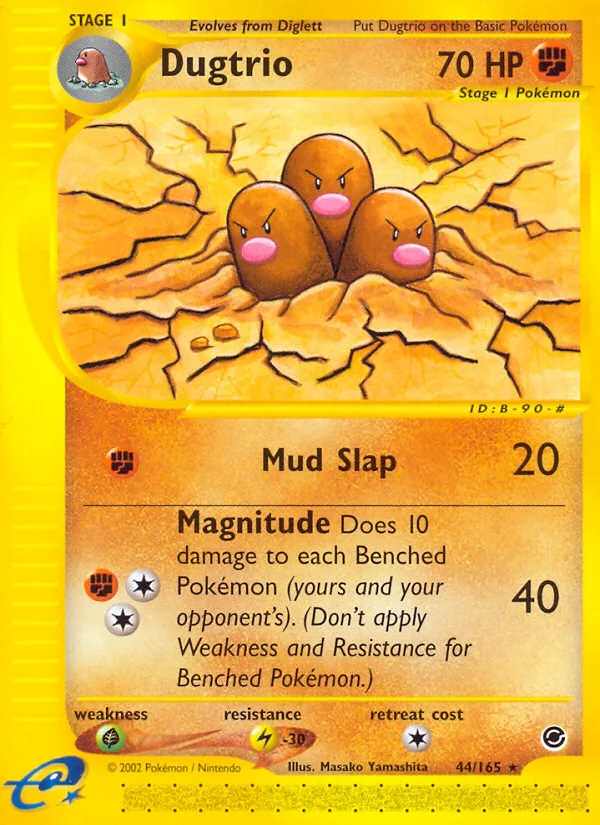 Dugtrio #44 Expedition Base Set Pokemon card