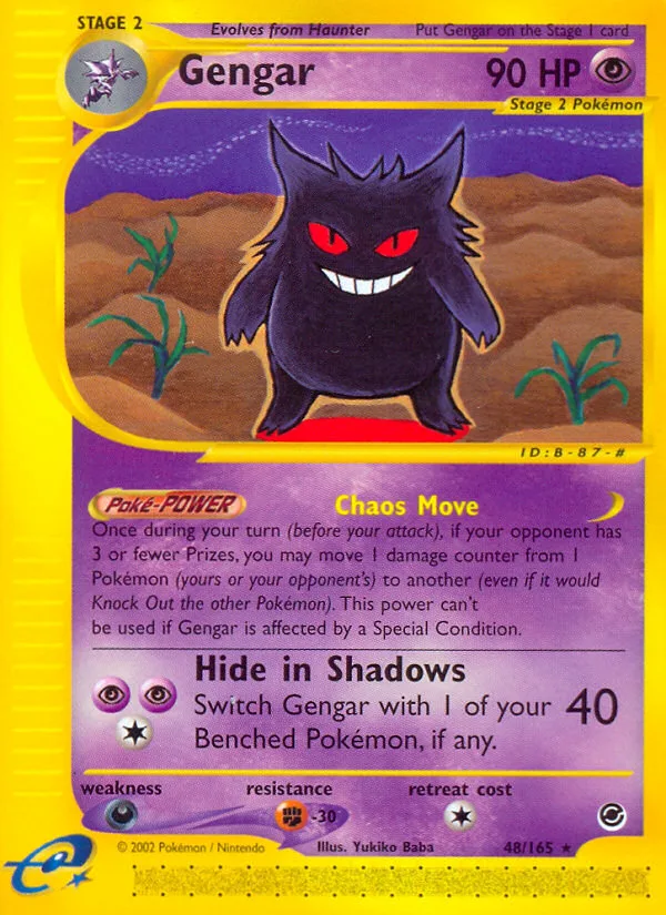 Gengar #48 Expedition Base Set Pokemon card