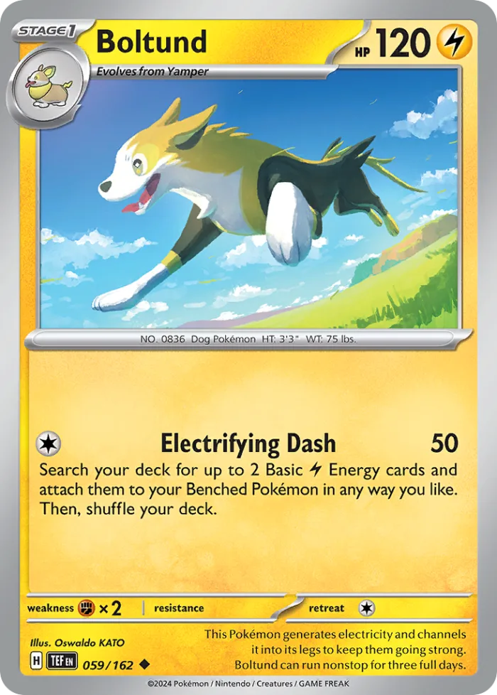 Boltund #59 Temporal Forces Pokemon card