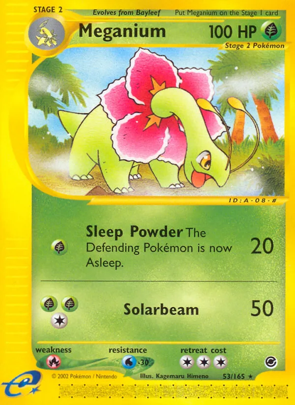 Meganium #53 Expedition Base Set Pokemon card