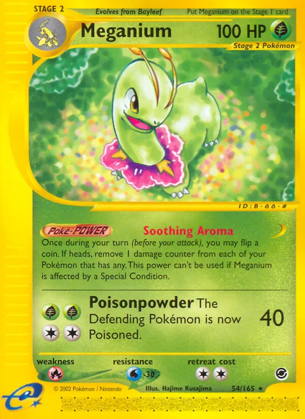 Meganium #54 Expedition Base Set Pokemon card