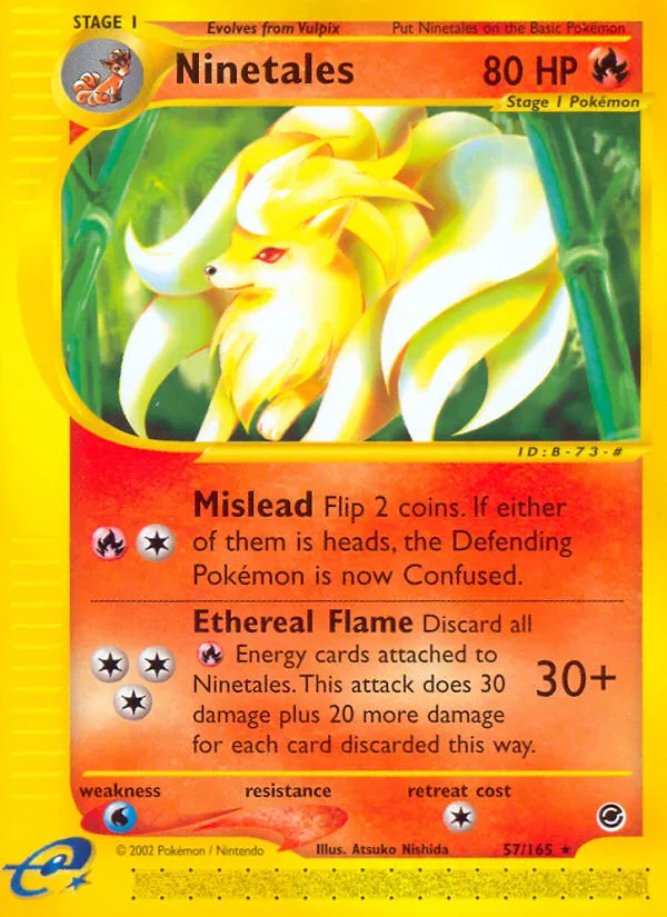 Ninetales #57 Expedition Base Set Pokemon card