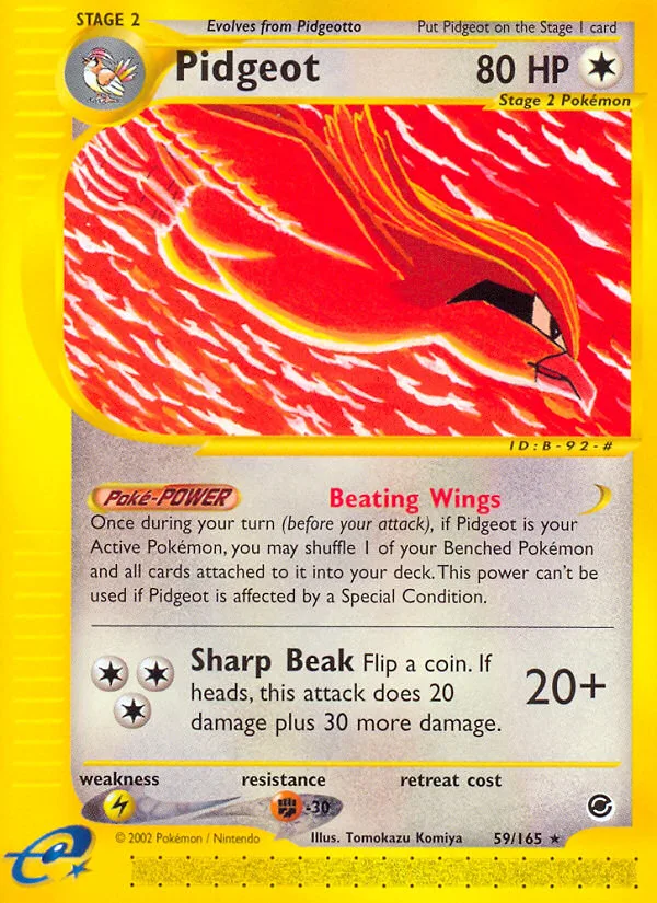 Pidgeot #59 Expedition Base Set Pokemon card