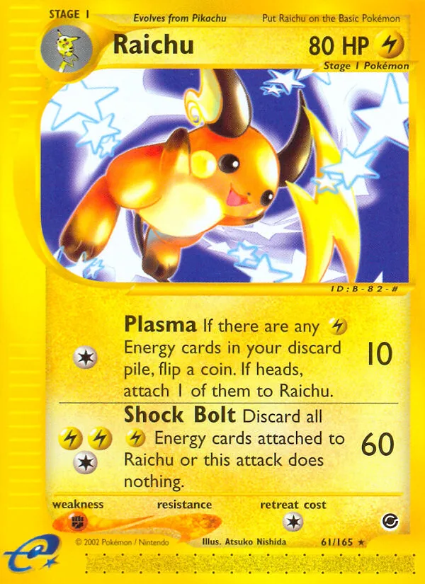 Raichu #61 Expedition Base Set Pokemon card