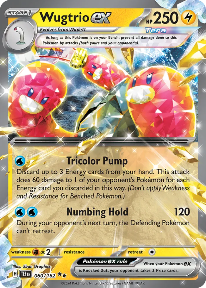 Wugtrio ex #60 Temporal Forces Pokemon card