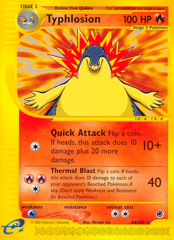 Typhlosion #64 Expedition Base Set Pokemon card