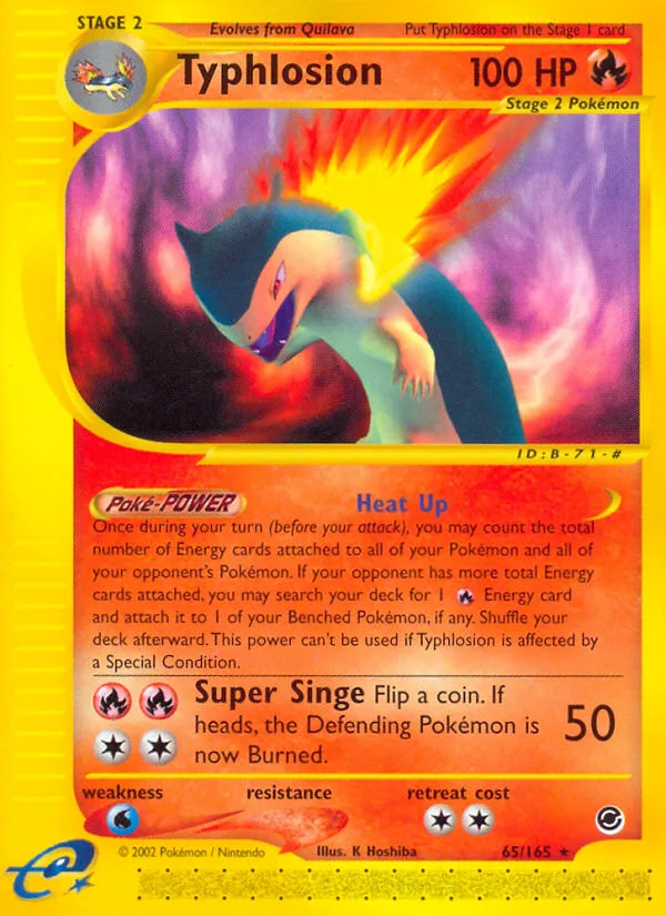 Typhlosion #65 Expedition Base Set Pokemon card
