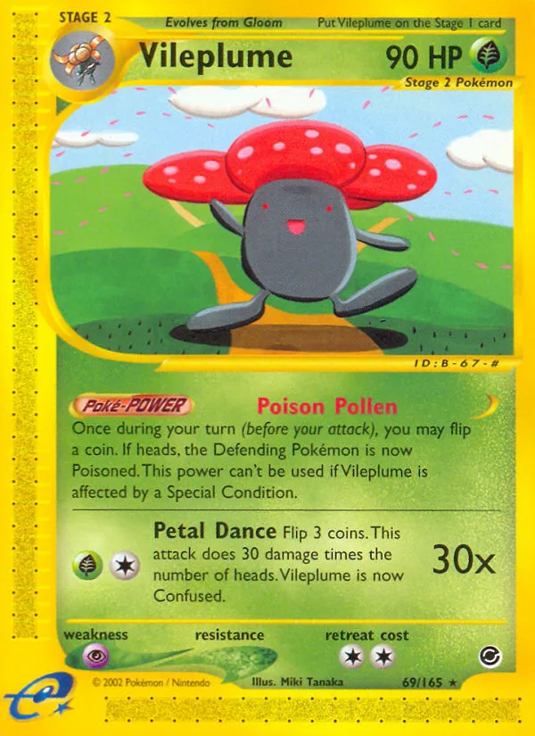 Vileplume #69 Expedition Base Set Pokemon card