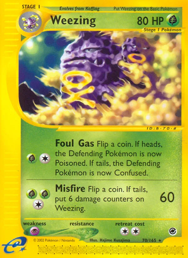 Weezing #70 Expedition Base Set Pokemon card