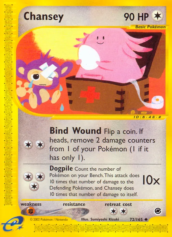 Chansey #72 Expedition Base Set Pokemon card