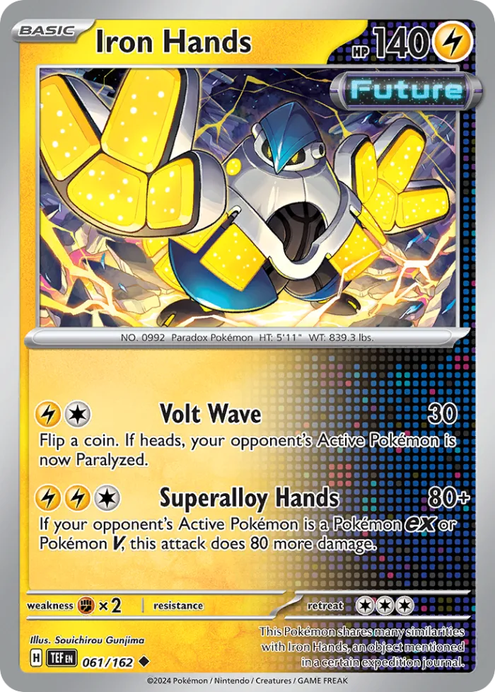 Iron Hands #61 Temporal Forces Pokemon card