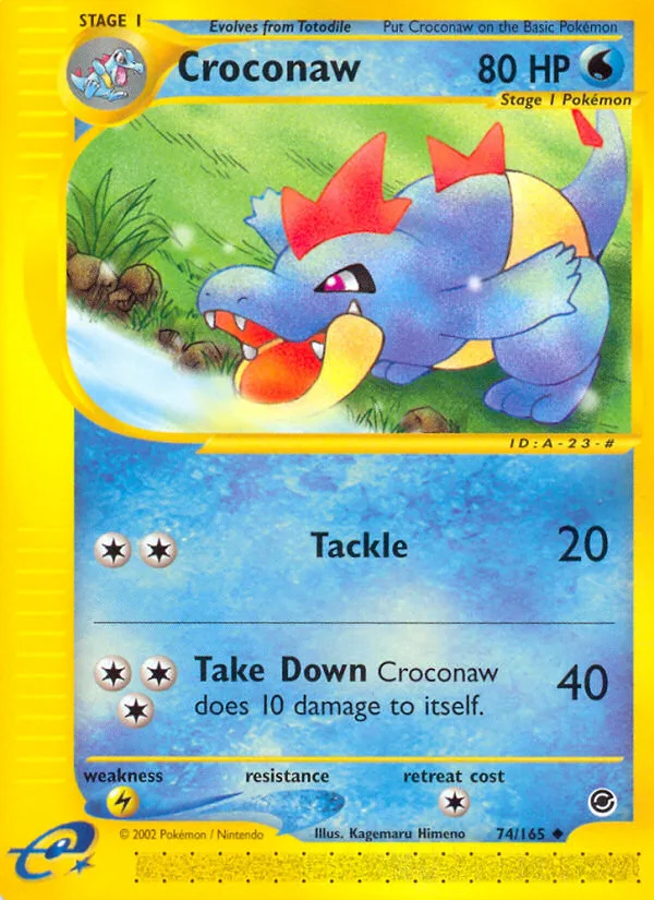 Croconaw #74 Expedition Base Set Pokemon card