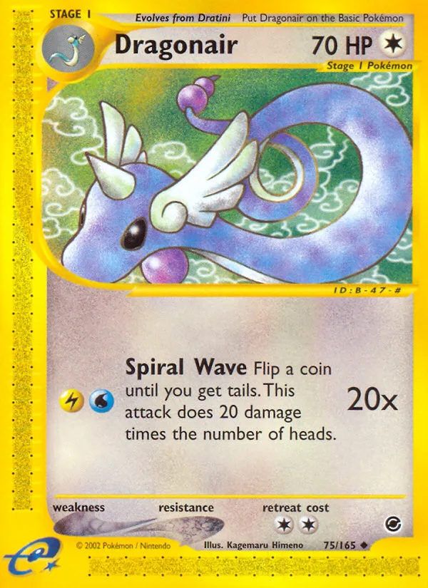 Dragonair #75 Expedition Base Set Pokemon card