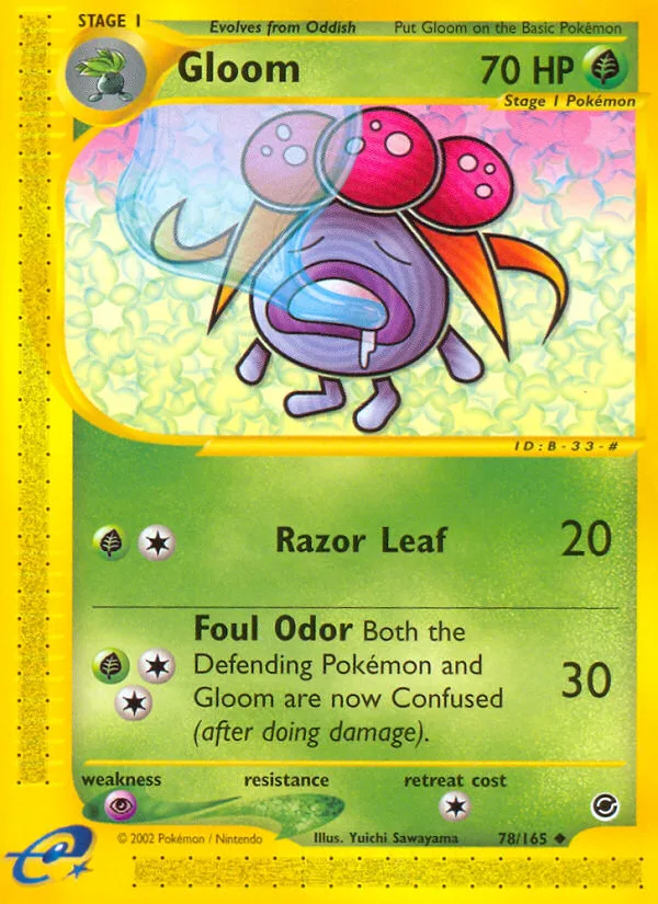 Gloom #78 Expedition Base Set Pokemon card