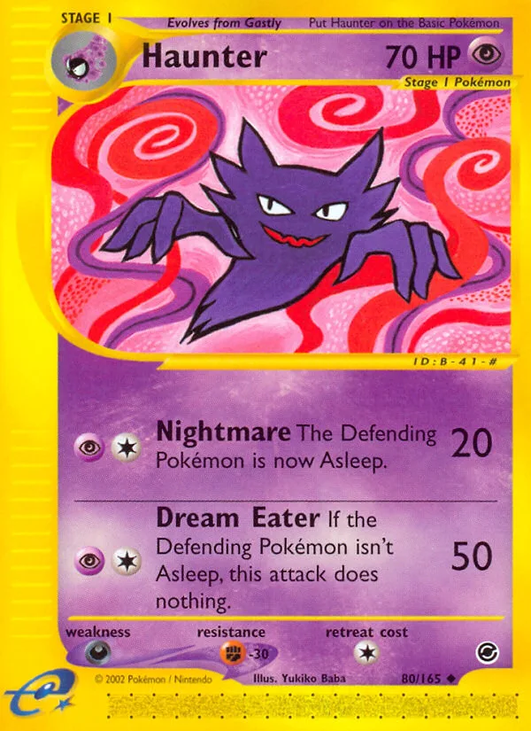 Haunter #80 Expedition Base Set Pokemon card