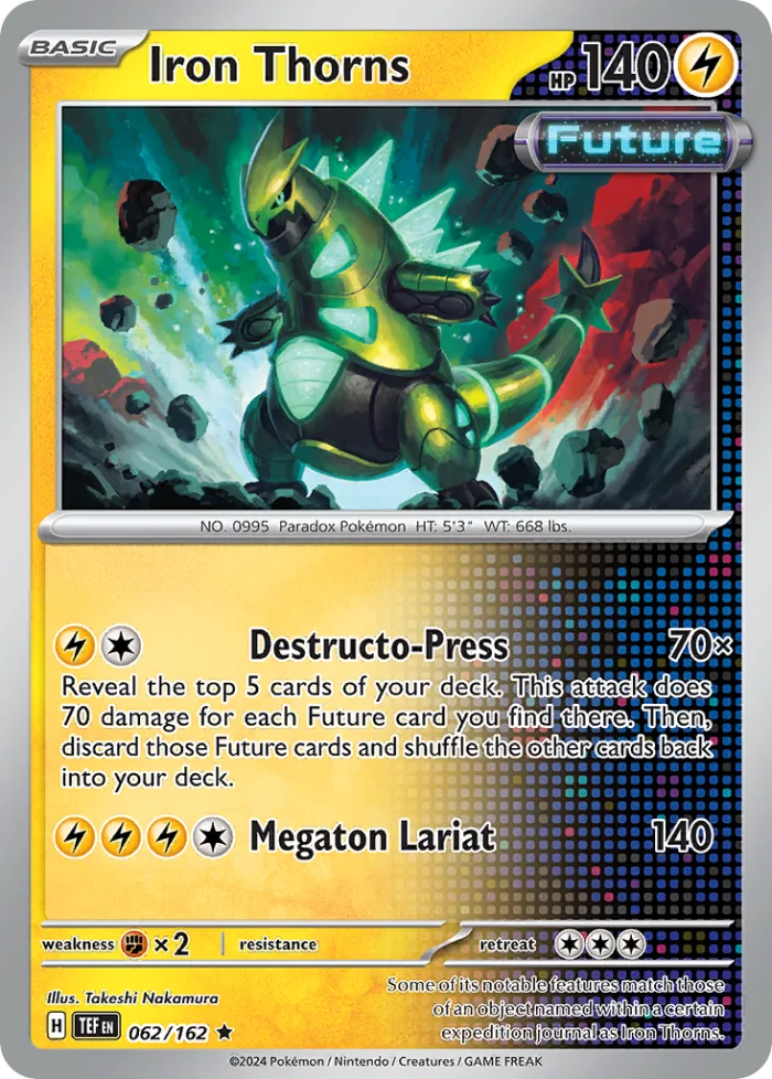 Iron Thorns #62 Temporal Forces Pokemon card