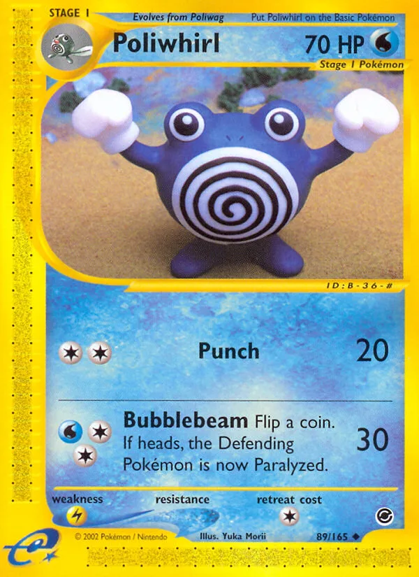 Poliwhirl #89 Expedition Base Set Pokemon card
