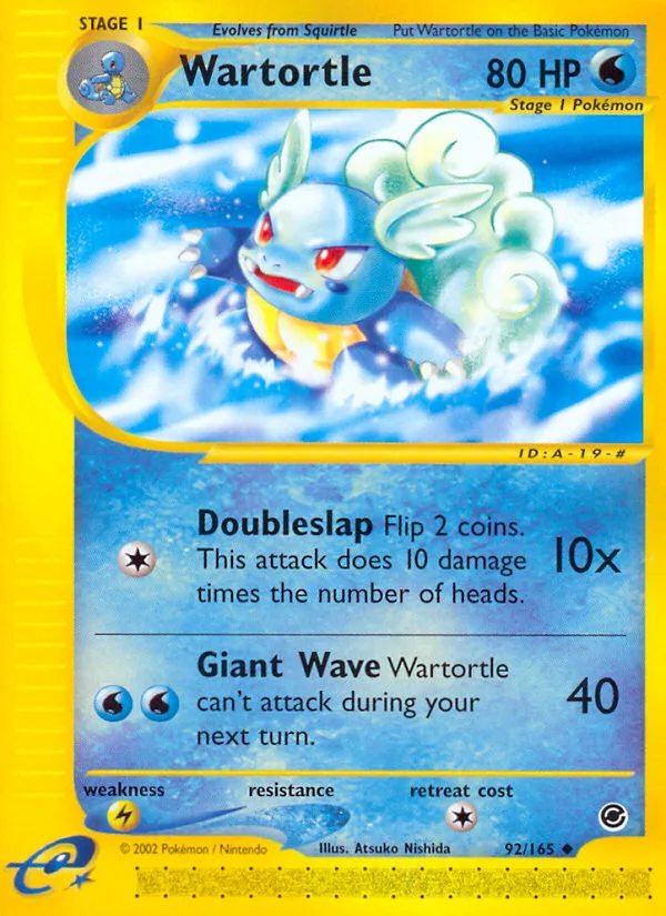 Wartortle #92 Expedition Base Set Pokemon card