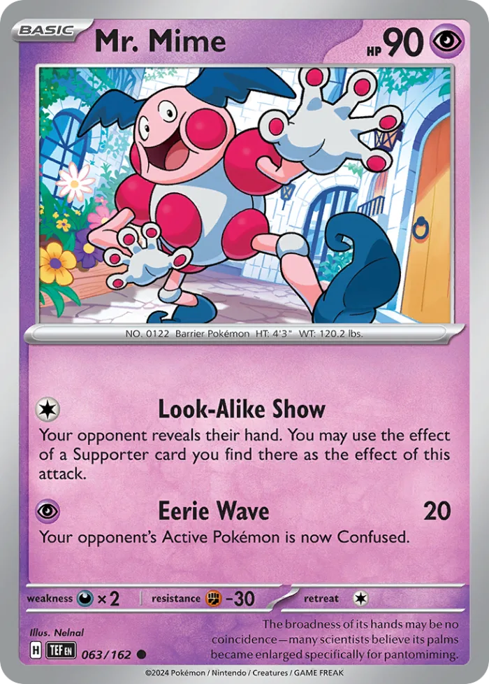 Mr. Mime #63 Temporal Forces Pokemon card