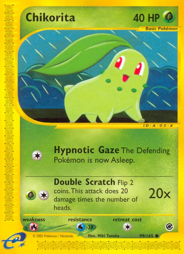 Chikorita #99 Expedition Base Set Pokemon card
