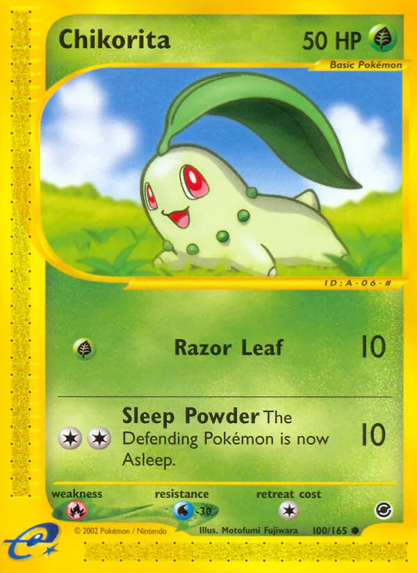 Chikorita #100 Expedition Base Set Pokemon card