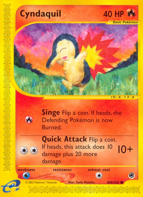 Cyndaquil #104 Expedition Base Set Pokemon card