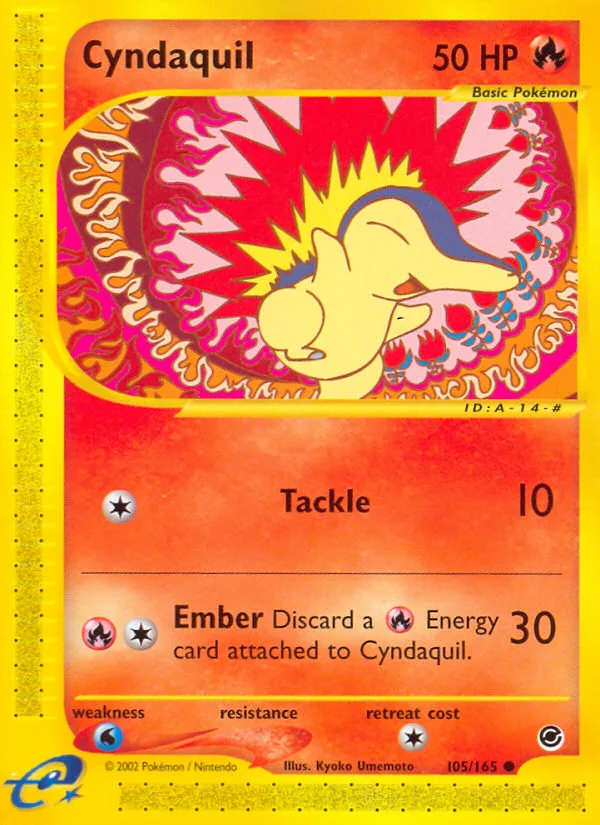 Cyndaquil #105 Expedition Base Set Pokemon card