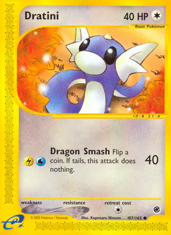 Dratini #107 Expedition Base Set Pokemon card