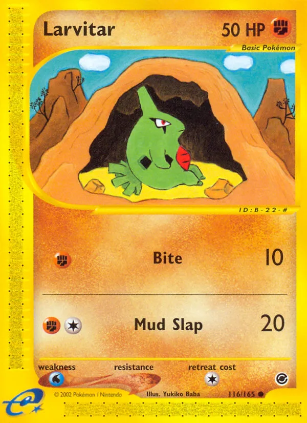 Larvitar #116 Expedition Base Set Pokemon card
