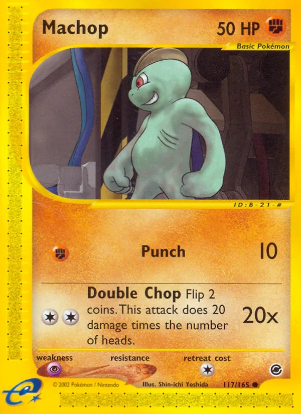 Machop #117 Expedition Base Set Pokemon card