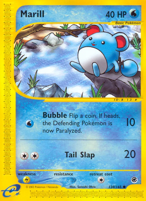 Marill #120 Expedition Base Set Pokemon card