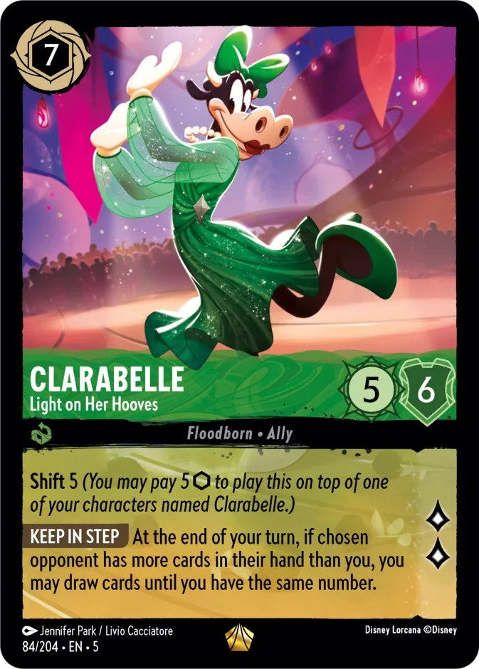 Clarabelle #84 Shimmering Skies Disney Lorcana card