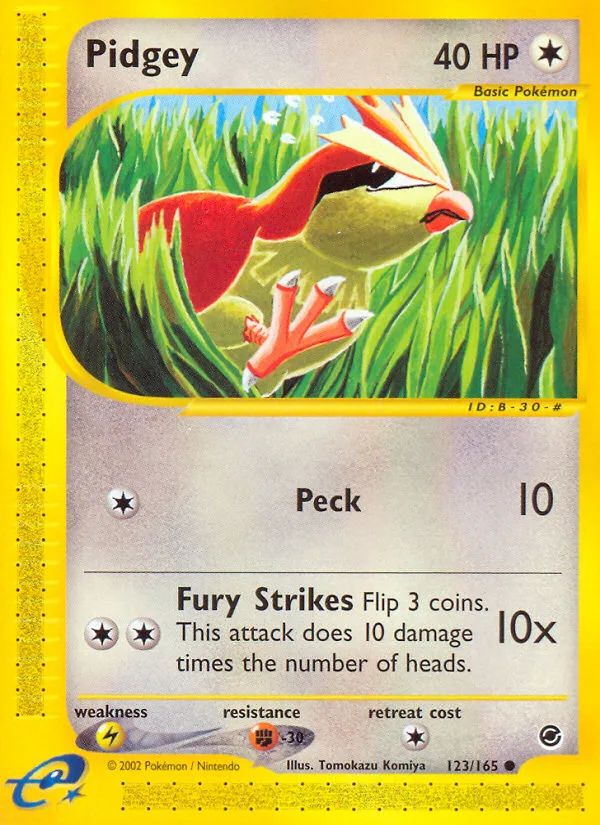 Pidgey #123 Expedition Base Set Pokemon card