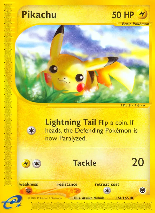 Pikachu #124 Expedition Base Set Pokemon card