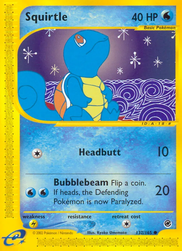 Squirtle #132 Expedition Base Set Pokemon card