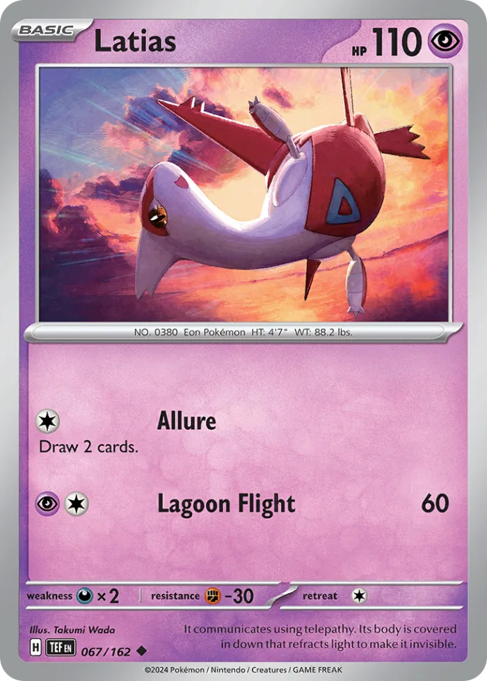 Latias #67 Temporal Forces Pokemon card