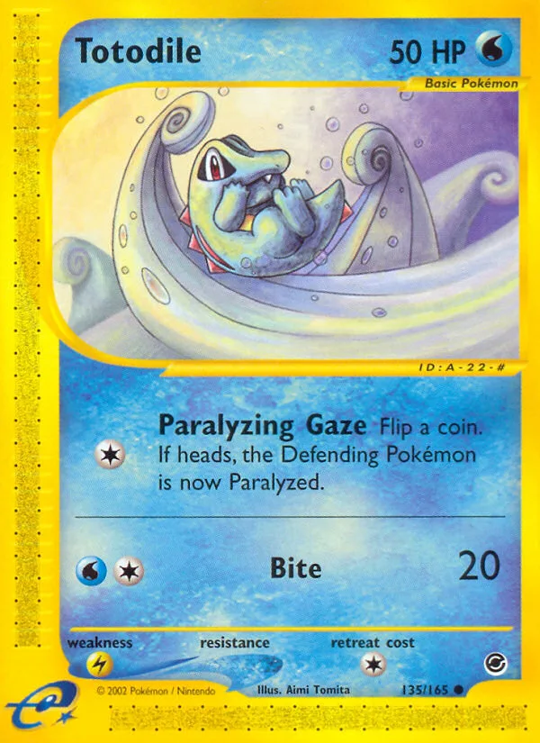 Totodile #135 Expedition Base Set Pokemon card