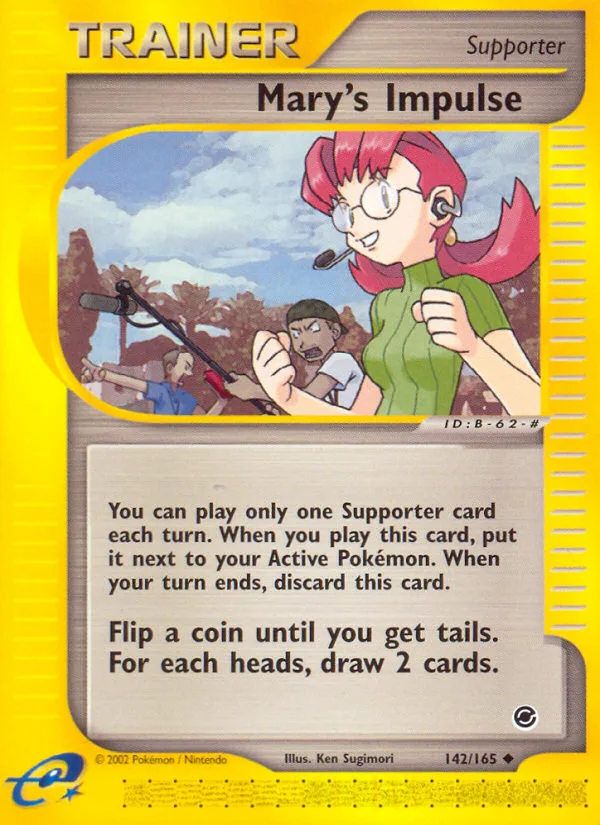 Mary's Impulse #142 Expedition Base Set Pokemon card