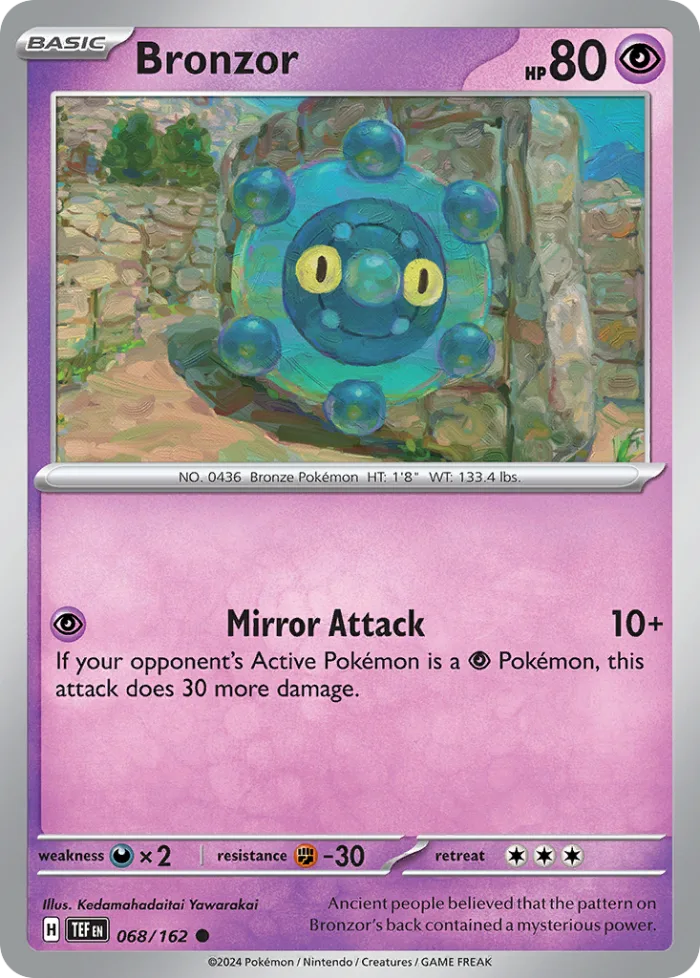 Bronzor #68 Temporal Forces Pokemon card