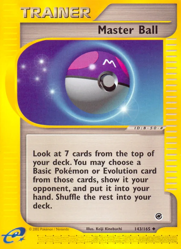 Master Ball #143 Expedition Base Set Pokemon card