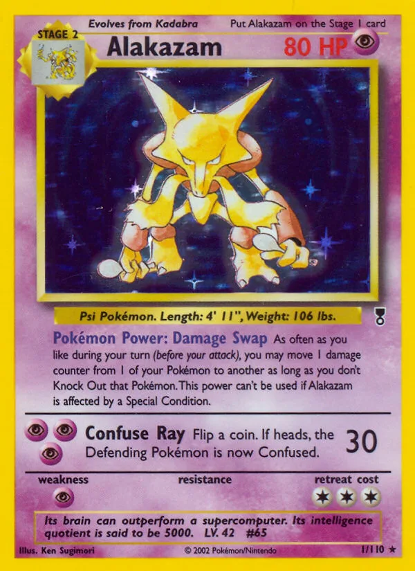 Alakazam #1 Legendary Collection Pokemon card