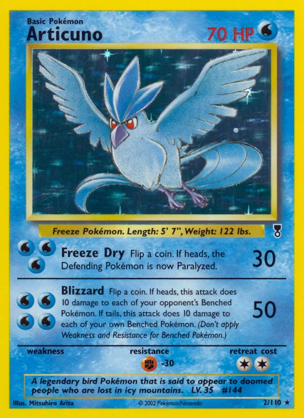 Articuno #2 Legendary Collection Pokemon card