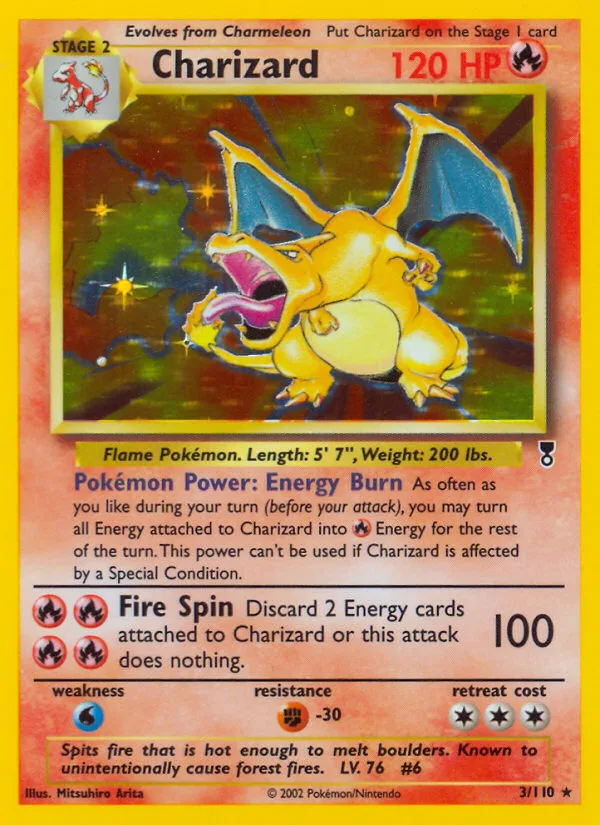 Charizard #3 Legendary Collection Pokemon card